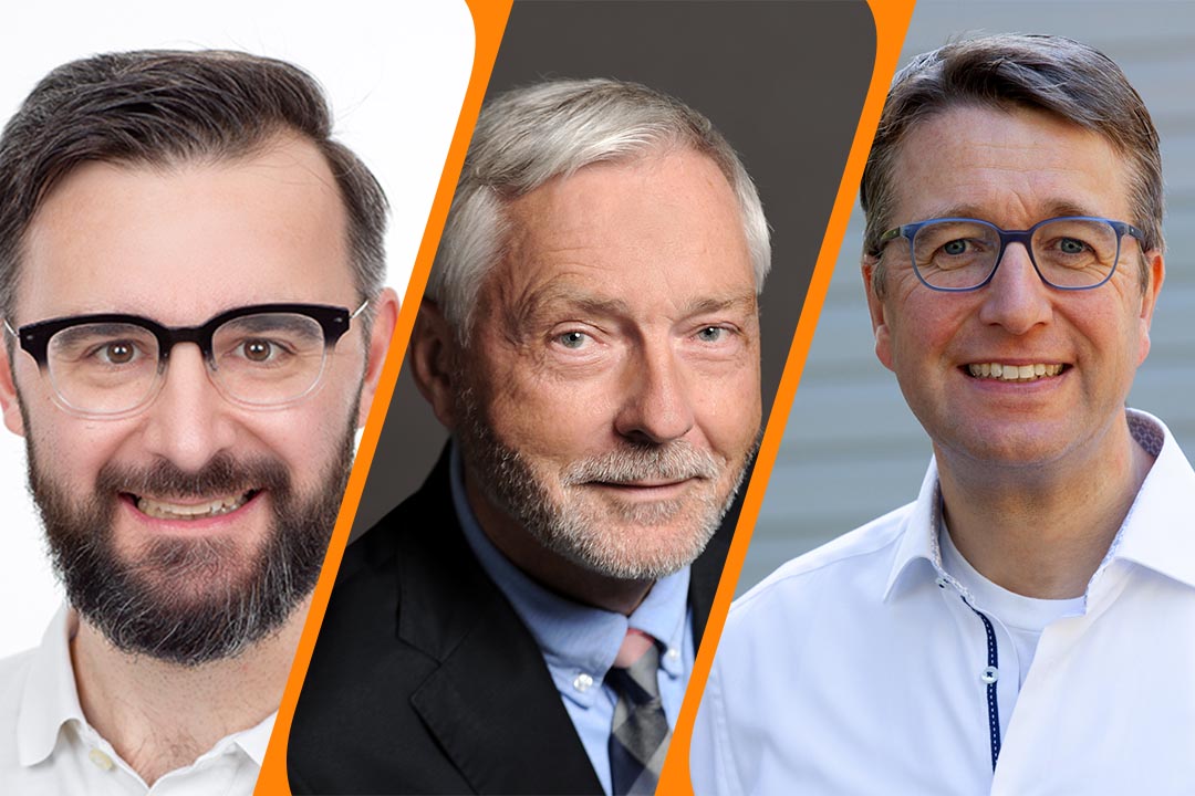 Dr. Uwe Kirschner, Dr. Florian Schenck und Prof. Michael Sticherling