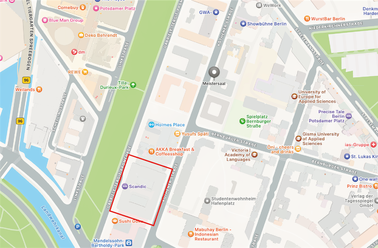 Kartenausschnitt Open Street Map Hotel