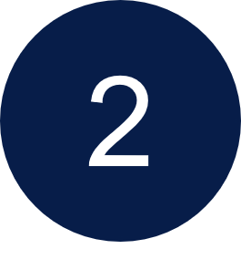 a blue circle with a number 2