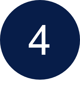 a blue circle with a number 4