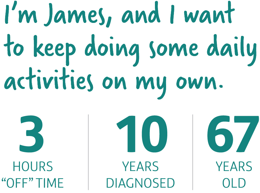 I’m James, and I want to keep doing some daily activities on my own.