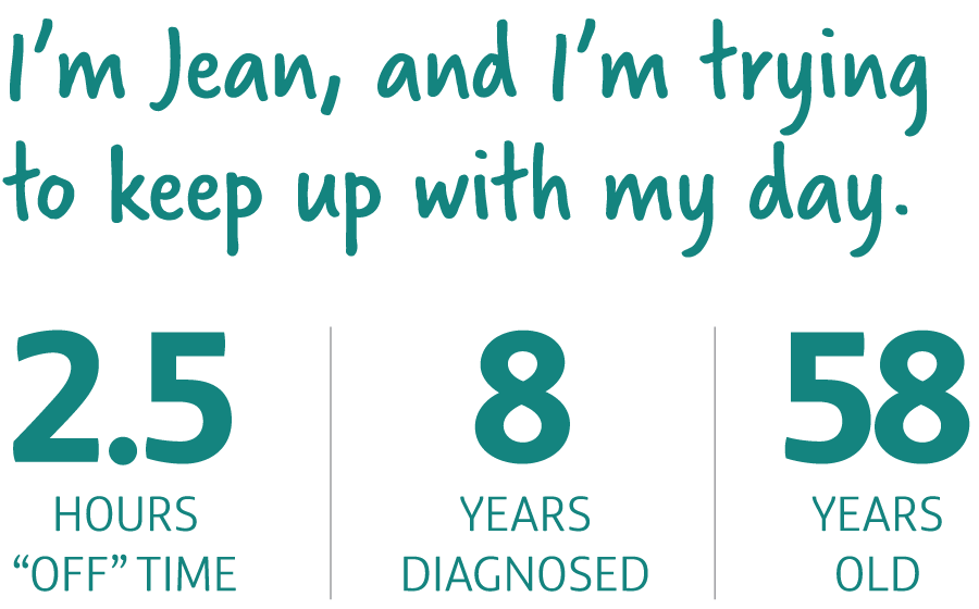 I’m Jean, and I’m trying to keep up with my day.