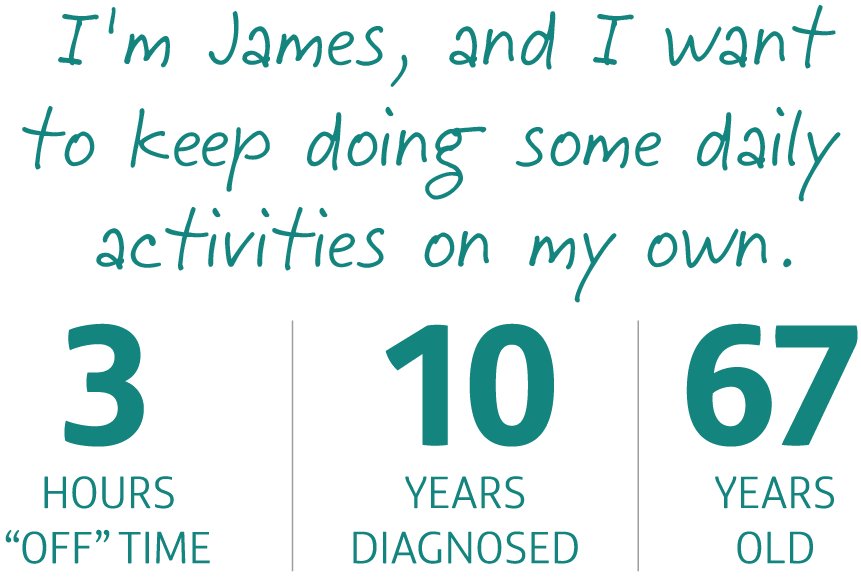 I’m James, and I want to keep doing some daily activities on my own.