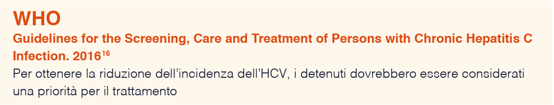 WHO: Per ottenere la riduzione dell'incidenza dell'HCV i detenuti dovrebbero essere considerati una priorità per il trattamento