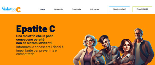 schermata sito Una malattia con la C