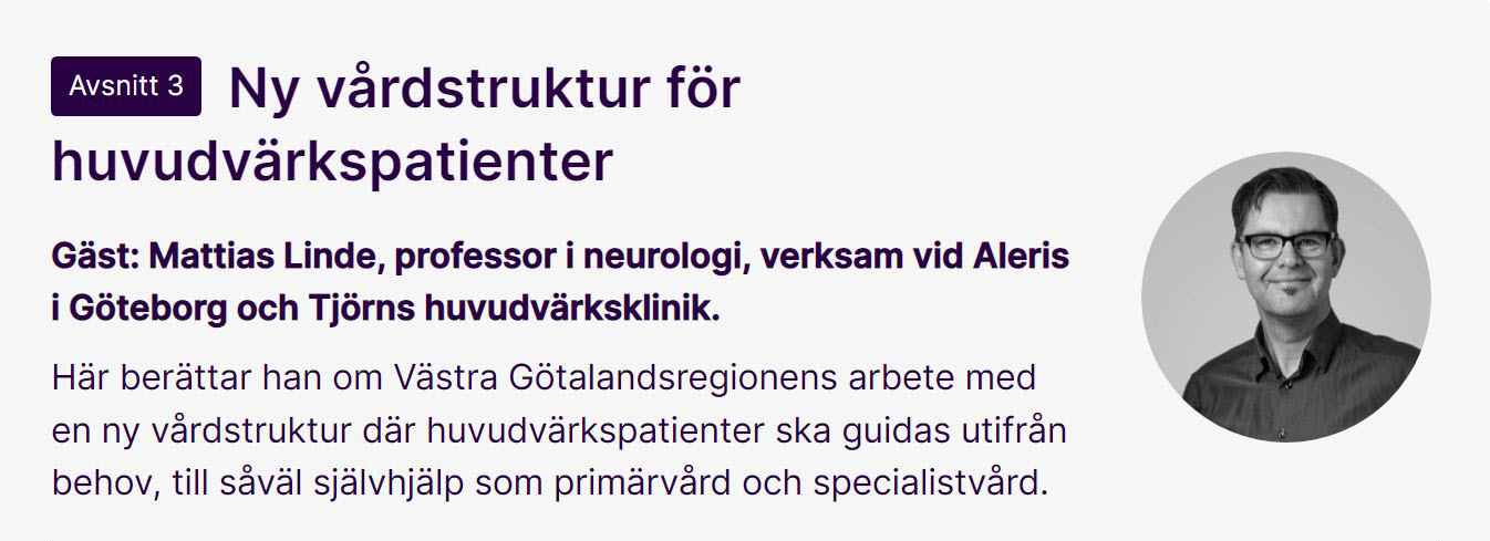 Grå bild med lila text