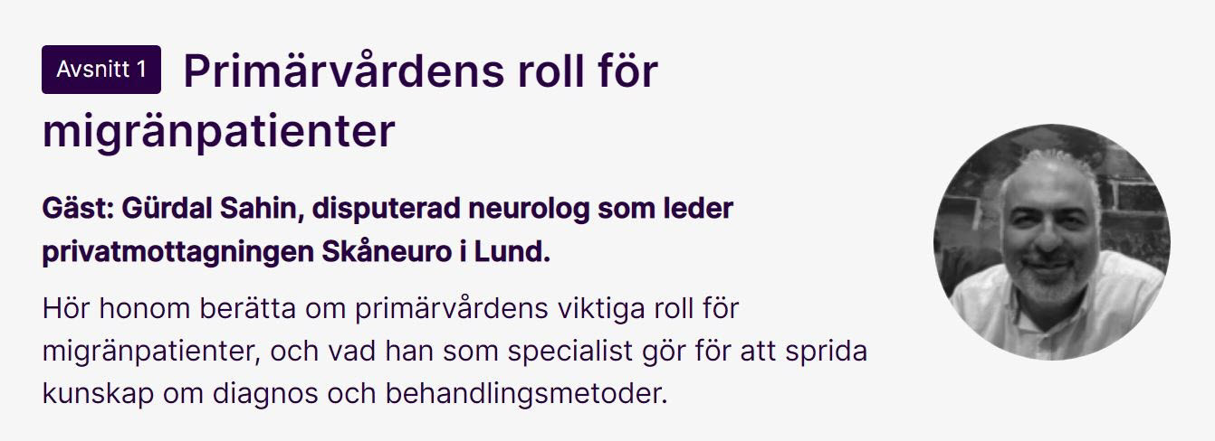 Avsnitt 1 Grå bild med lila text