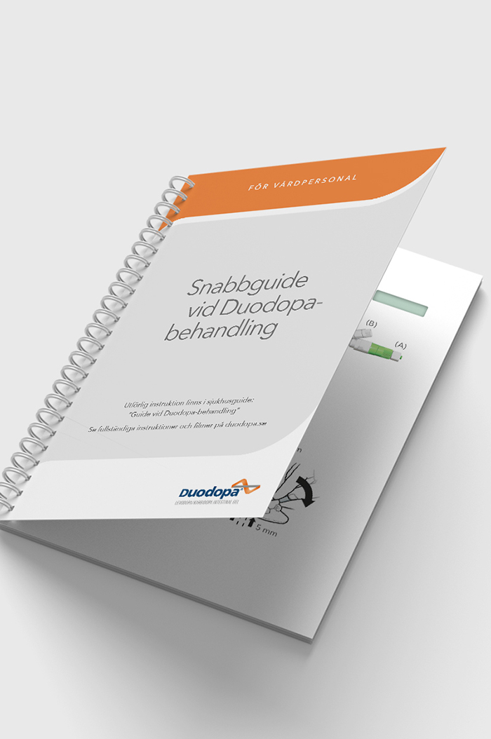 Ett grått häfte med guide